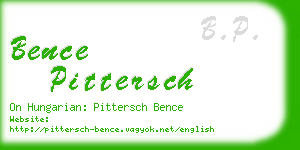 bence pittersch business card